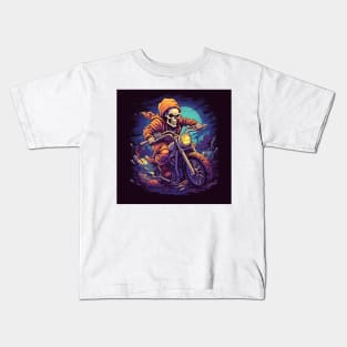 Epic Skeleton Motorcycle Kids T-Shirt